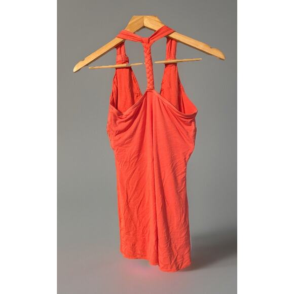 Y2K Sky Womens Peach Braided Flowy Sz M Top Made In USA - Picture 5 of 6